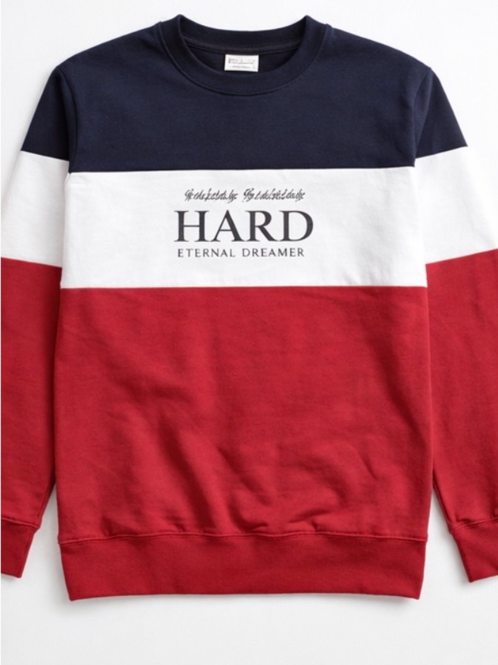 Clayton Color Block Sweatshirt “HARD Eternal Dreamer” XL – Red White Black